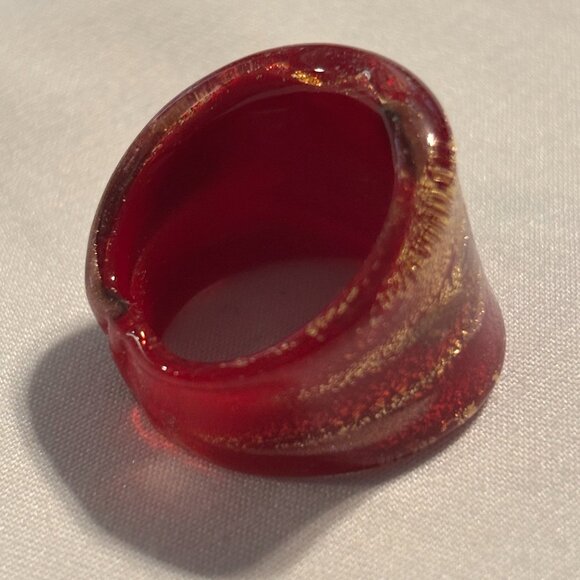 Murano Glass Ring - Size 6.5 - Picture 4 of 4